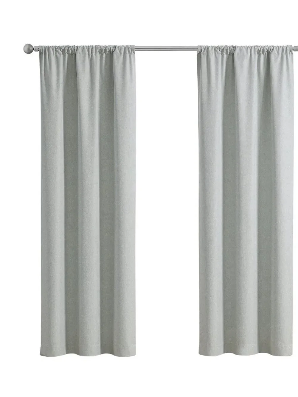 Mainstays Iris Linen Look 100% Blackout Curtain 1 Panel, Sage, 37